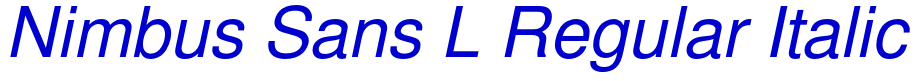 Nimbus Sans L Regular Italic font